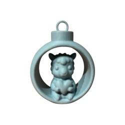 3D print Christmas Heart Alpaca in Ornament