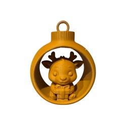3D print Christmas Present Reindeer in Ornament