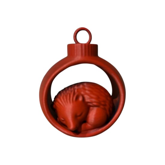 3D print Christmas Cuddle Hedgehog in Ornament