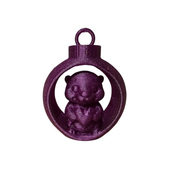 3D print Christmas Heart Otter in Ornament