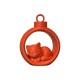 3D print Christmas Sleeping Cat in Ornament 