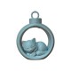 3D print Christmas Sleeping Cat in Ornament 