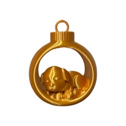 3D print Christmas Slumber Dog in Ornament