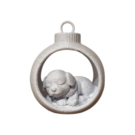 3D print Christmas Slumber Dog in Ornament
