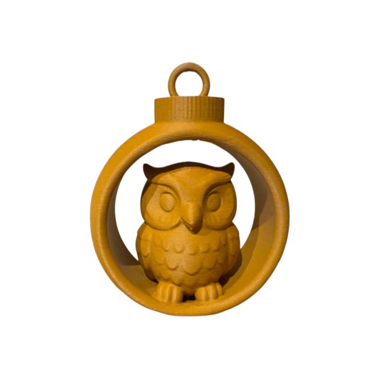3D print Christmas Winter Owl in Ornament