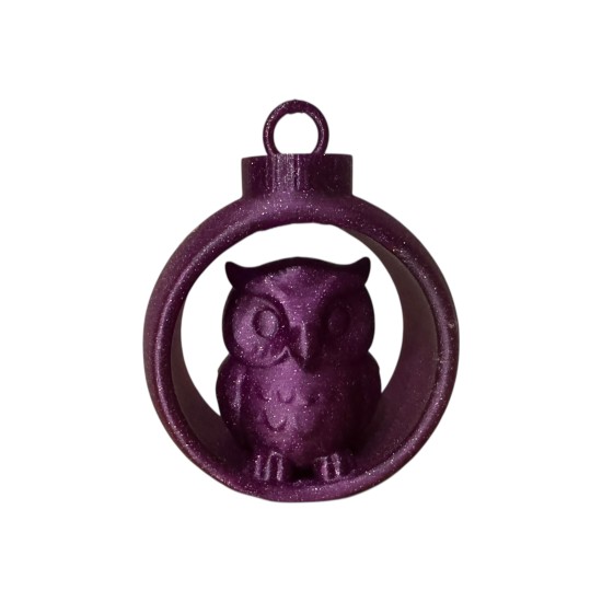 3D print Christmas Winter Owl in Ornament