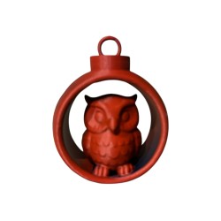 3D print Christmas Winter Owl in Ornament