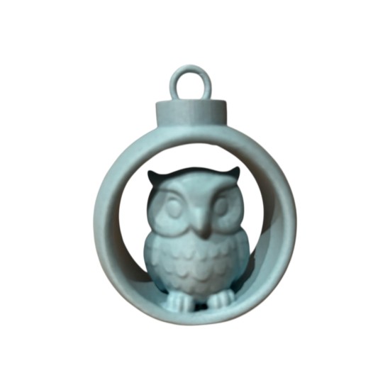 3D print Christmas Winter Owl in Ornament