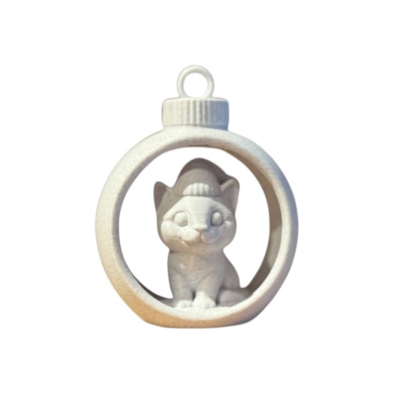 3D print Christmas Winter Cat in Ornament