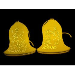 3D print Christmas Tealight Lamp Bell Dog Neg.
