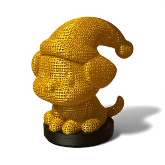 3D print Hollow Christmas Dog Lamp Tealight