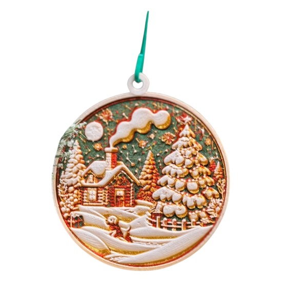 3D print Christmas Ornament Hueforge Colour House