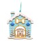 3D print Christmas Ornament Dog House Bone Blue