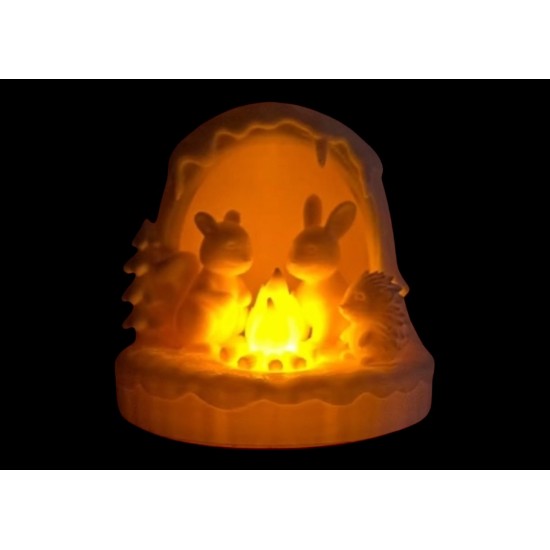 3D print Christmas Winter Forest Diorama Tealight