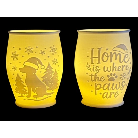 3D print Christmas Tealight Lamp Home Dog Pos.