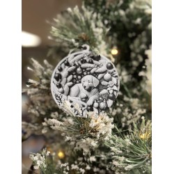 3D print Christmas Ornament Hueforge Dog Wreath
