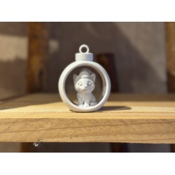 3D print Christmas Little Winter Cat in Ornament