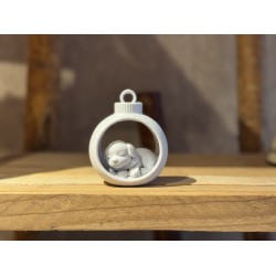 3D print Christmas Little Slumber Dog in Ornament
