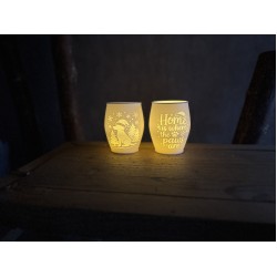 3D print Christmas Tealight Lamp Home Dog Neg.