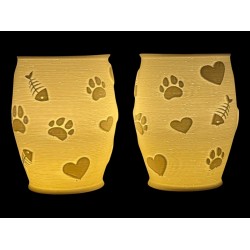 3D print Christmas Tealight Lamp Paws & Fish Pos.