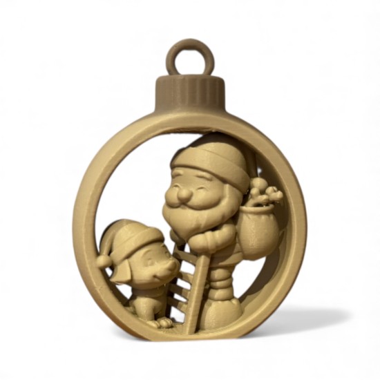 3D print Christmas Helping Dog in Ornament
