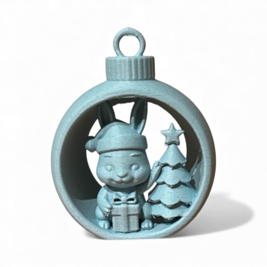 3D print Christmas Bunny Tree in Ornament