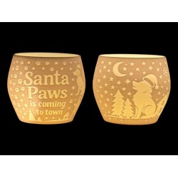 3D print Christmas Tealight Lamp Santa Dog Neg.