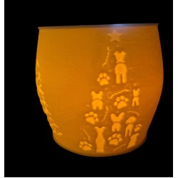 3D print Christmas Tealight Lamp Trees Neg.