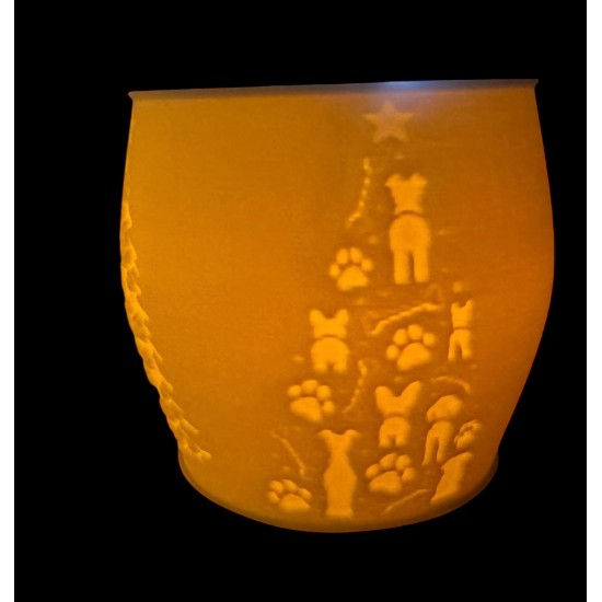 3D print Christmas Tealight Lamp Trees Neg.