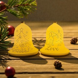 3D print Christmas Tealight Lamp Bell Dog Pos.
