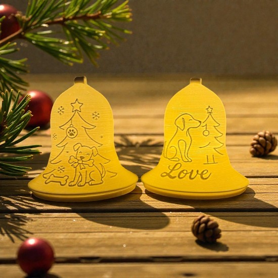 3D print Christmas Tealight Lamp Bell Dog Pos.