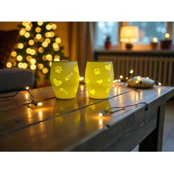 3D print Christmas Tealight Lamp Paws & Fish Neg.