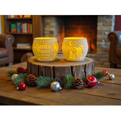 3D print Christmas Tealight Lamp Santa Dog Neg.