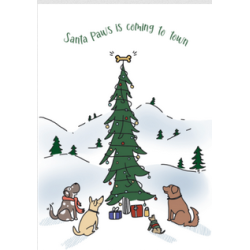 Best Friend Post Edible Card Santa Paws