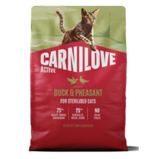 Carnilove Kat Eend & Fasant Sterilised Adult, 2 kg
