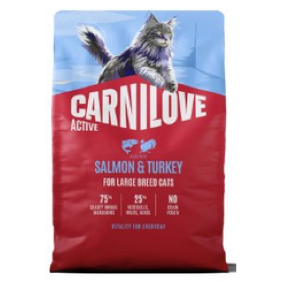 Carnilove Kat Zalm & Kalkoen Adult LB, 2 kg