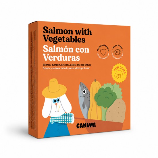 Canumi hond Zalm met groenten
