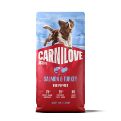 Carnilove Hond Active Zalm & Kalkoen Puppy