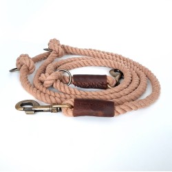 Cooper & Quint Twisted Cotton Verstelbare Riem, Mocca