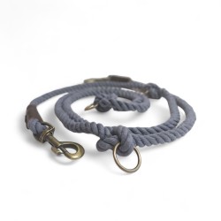 Cooper & Quint Twisted Cotton Verstelbare Riem, Grijs