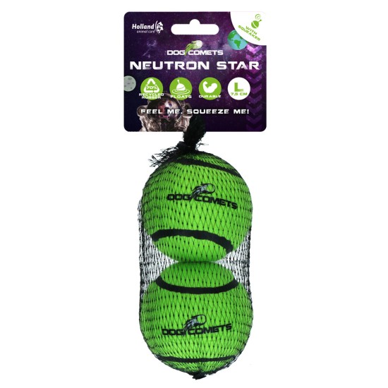 Dog Comets Tennisbal Pieper, Groen, Large (2st)