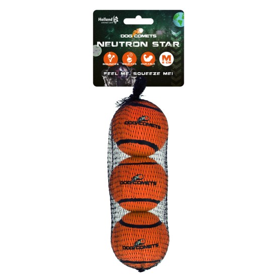 Dog Comets Tennisbal Pieper, Oranje, Medium (3st)