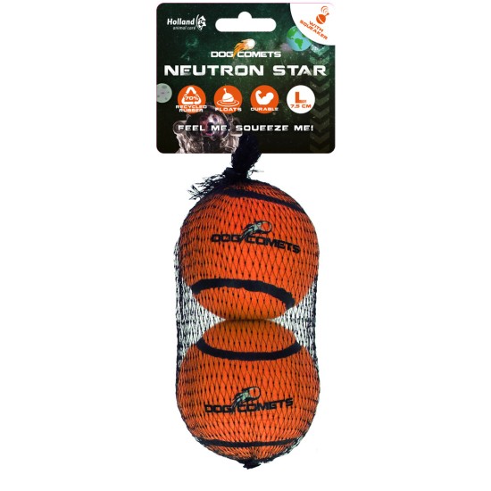 Dog Comets Tennisbal Pieper, Oranje, Large (2st)