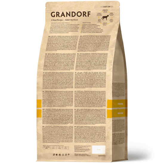 Grandorf Cat 4 Meat Adult Sterilized, 400 g