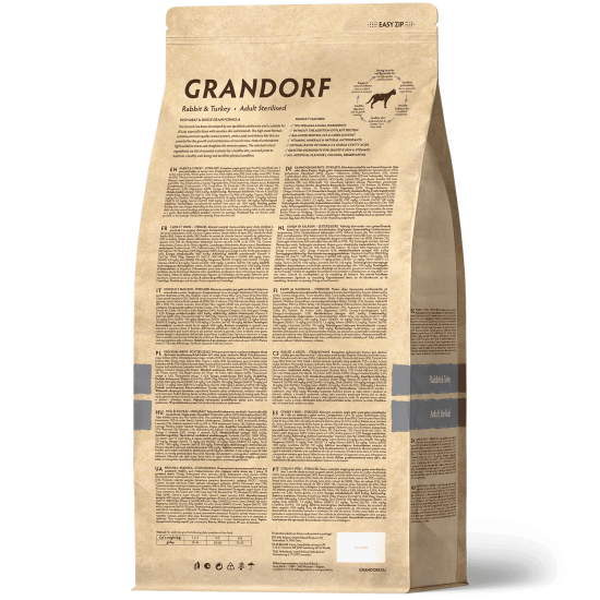 Grandorf Cat Rabbit & Turkey Adult Sterilized, 400g