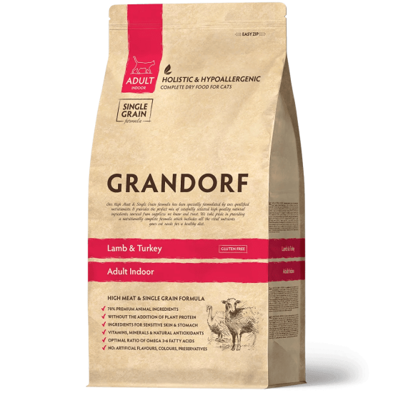 Grandorf Cat Lamb & Turkey Adult Indoor, 400 g
