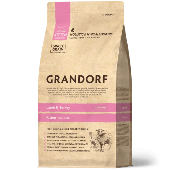 Grandorf Cat Lamb & Turkey Kitten, 400 g