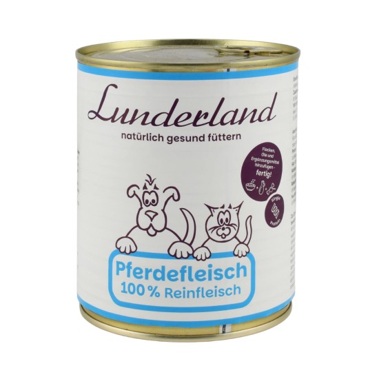Lunderland Canned Horse Meat, 800 g