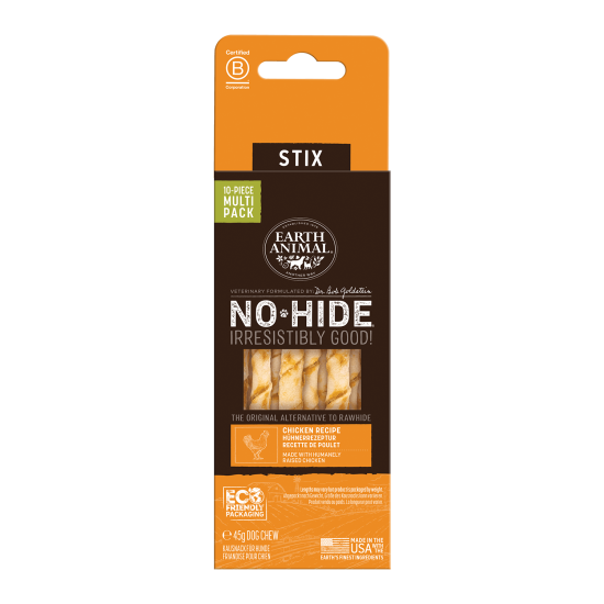 No-Hide Kauwsnack Kip Multipack, stix (10 stuks)