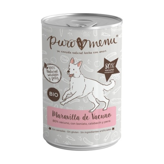 Puromenu Wet Food Dog Beef, 400 g